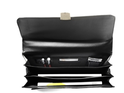 bonded leather briefcase