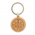 Round Beech Wooden Keyring 2