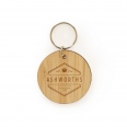 Circular Bamboo Keyring 2