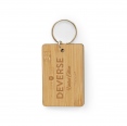 Rectangular Bamboo Keyring 2