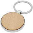 Moreno Beech Wood Round Keychain 1