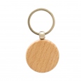 Round Beech Wooden Keyring 4