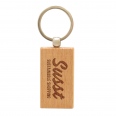 Rectangular Beech Wood Keyring 2