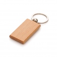 Rectangular Beech Wood Keyring 3