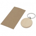 Giovanni Beech Wood Round Keychain 5