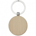 Giovanni Beech Wood Round Keychain 4